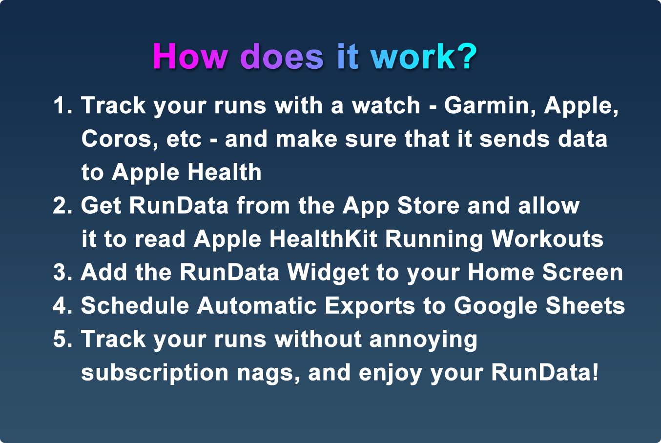 How to track and export your running data with RunData
