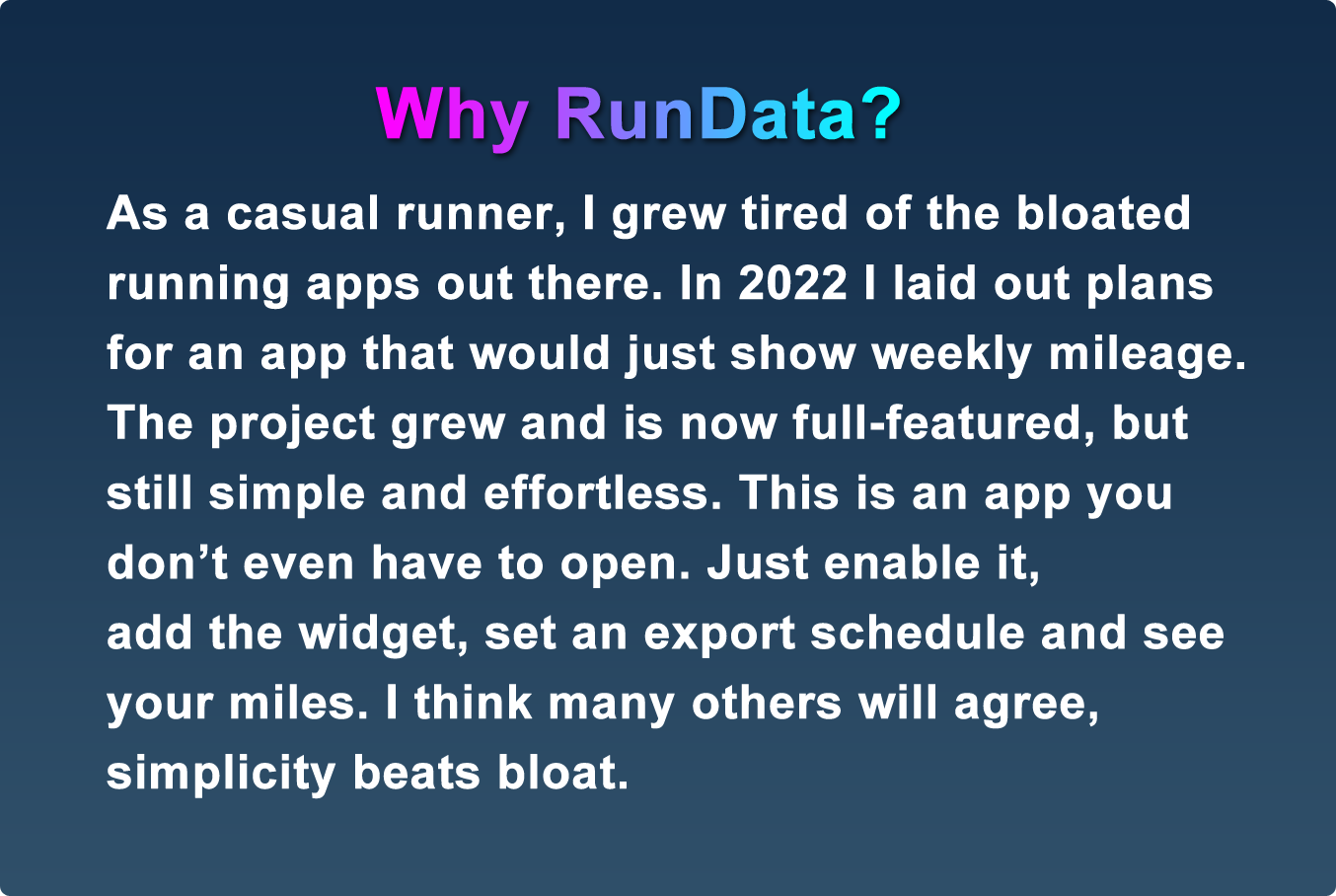 Why own your running data with RunData: private, exportable running tracker